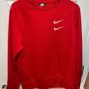 Nike red crew neck
